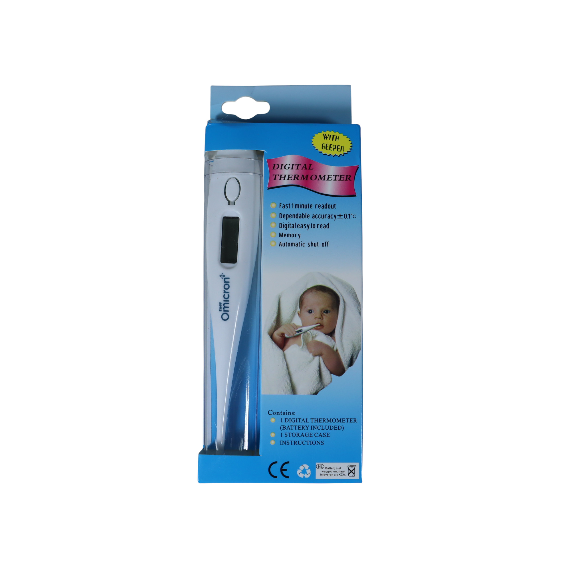 Gambar produk TaffOmicron Digital Thermometer with Beeper - KT-DT4B
