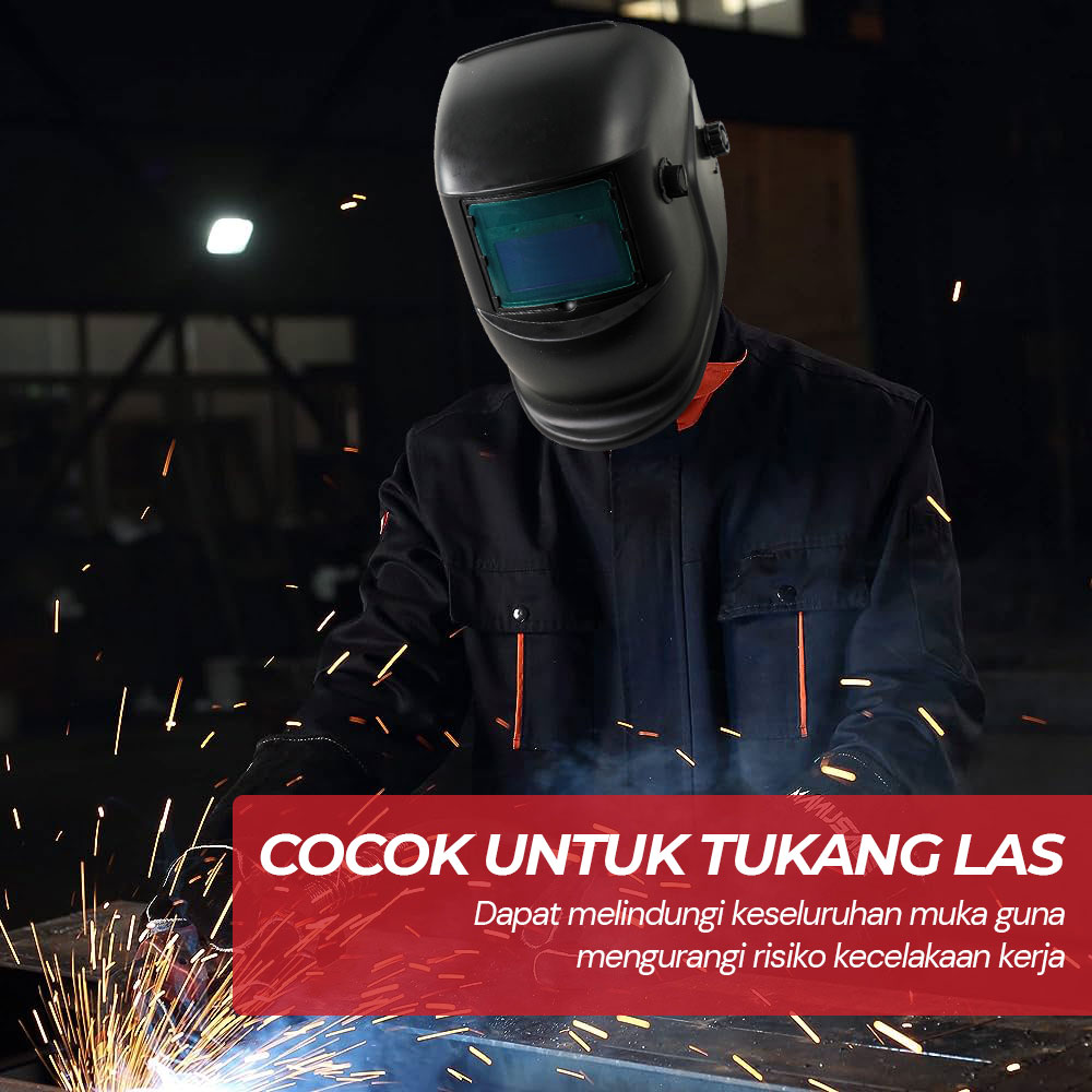 Gambar produk TaffGUARD DEKO Helm Las Otomatis Auto Darkening Welding Helmet - MZ224