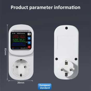 Gambar produk TYZHSOUL Stop Kontak Pelindung Voltase Arus Socket Protector 16A 230V - F3KA