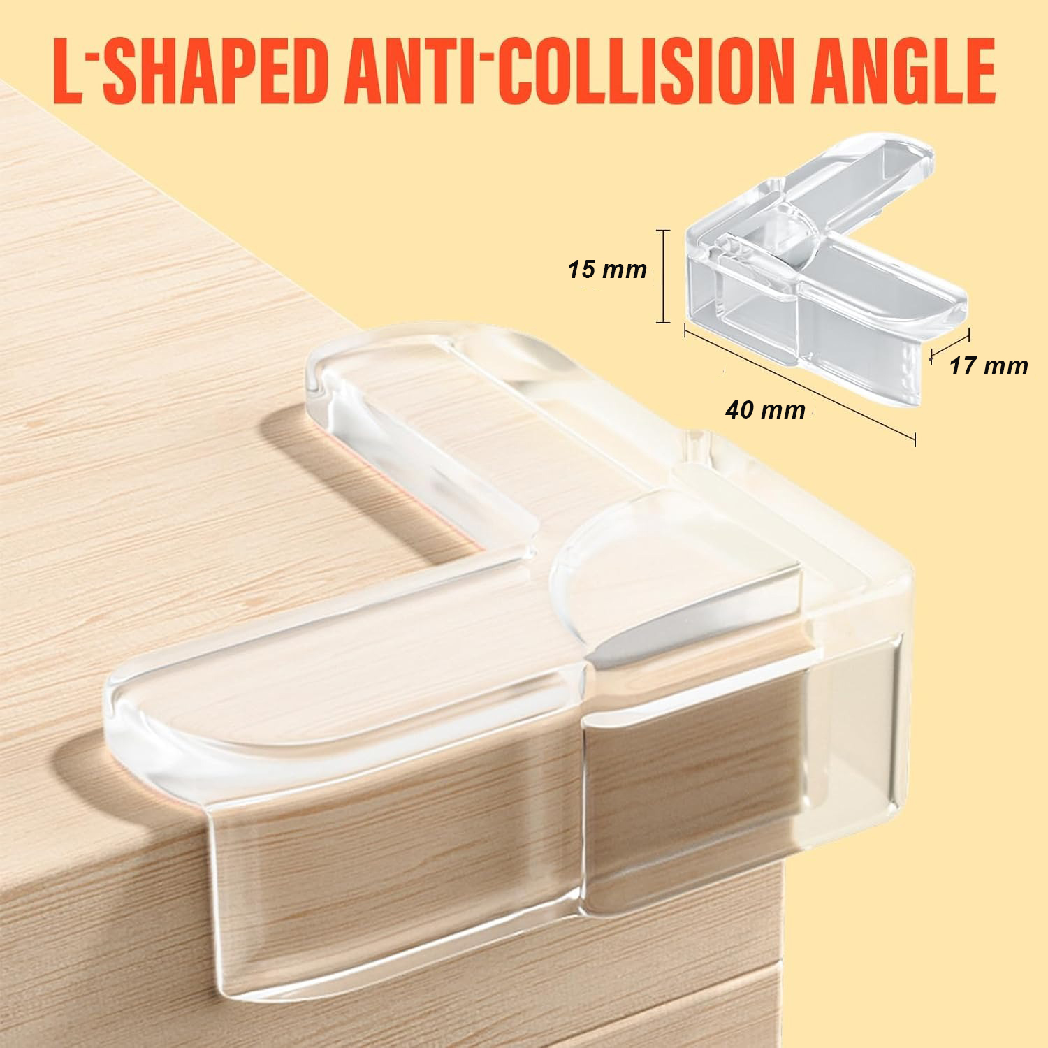 Gambar produk LOVYNO Pelindung Sudut Meja L-Shaped Corner Protector 10 PCS - LV17