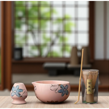 Gambar produk WONTIVE Matcha Set Chawan Chasen Stand Chashaku Ceramic 500ml 4 PCS - CZ6