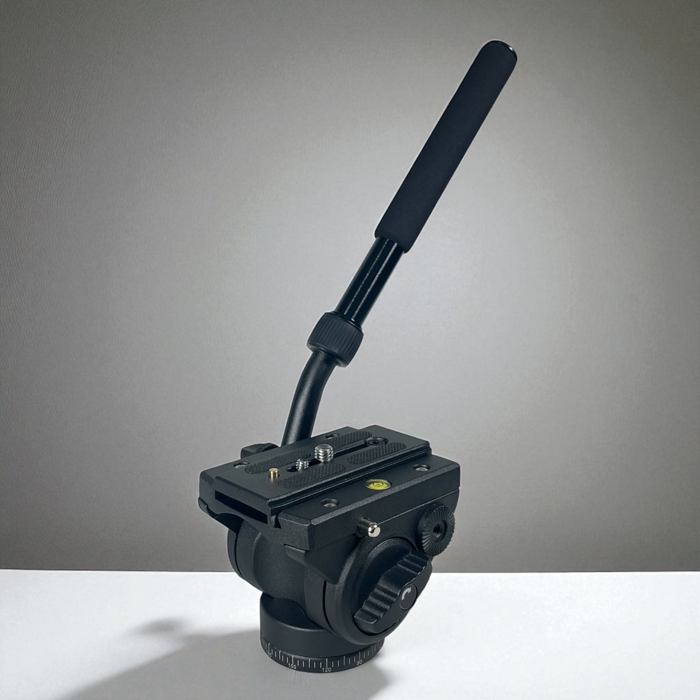Gambar produk QZSD Tripod Head Gimbal Hidrolik Damping Pan-Tilt DSLR Aluminium Alloy - Q90