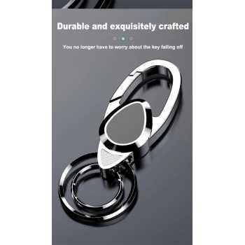 Gambar produk MEN-S Karabiner Gantungan Kunci Zinc Alloy Double Ring Carabiner - SN-27