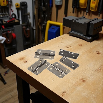 Gambar produk KitTrader Engsel Pintu Lemari Kabinet Door Hinge 4 Hole 21x30mm 10 PCS - KT519