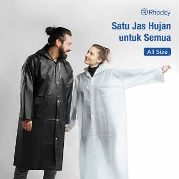 Gambar produk Rhodey Jas Hujan Portable Raincoat Poncho EVA All Size with Hood - TY876