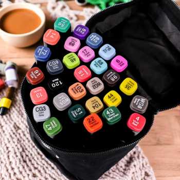 Gambar produk Toddi Spidol Dual Side Fine Art Marker 30 Color - T30