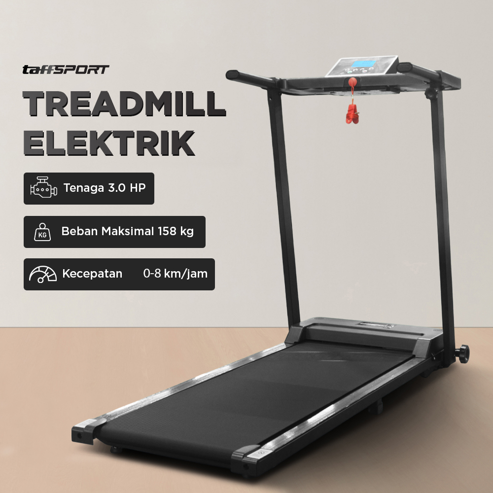 TaffSPORT Treadmill Elektrik Alat Fitness Gym Silent Walking Pad 3 HP - FY21 Gambar produk TaffSPORT Treadmill Elektrik Alat Fitness Gym Silent Walking Pad 3 HP - FY21