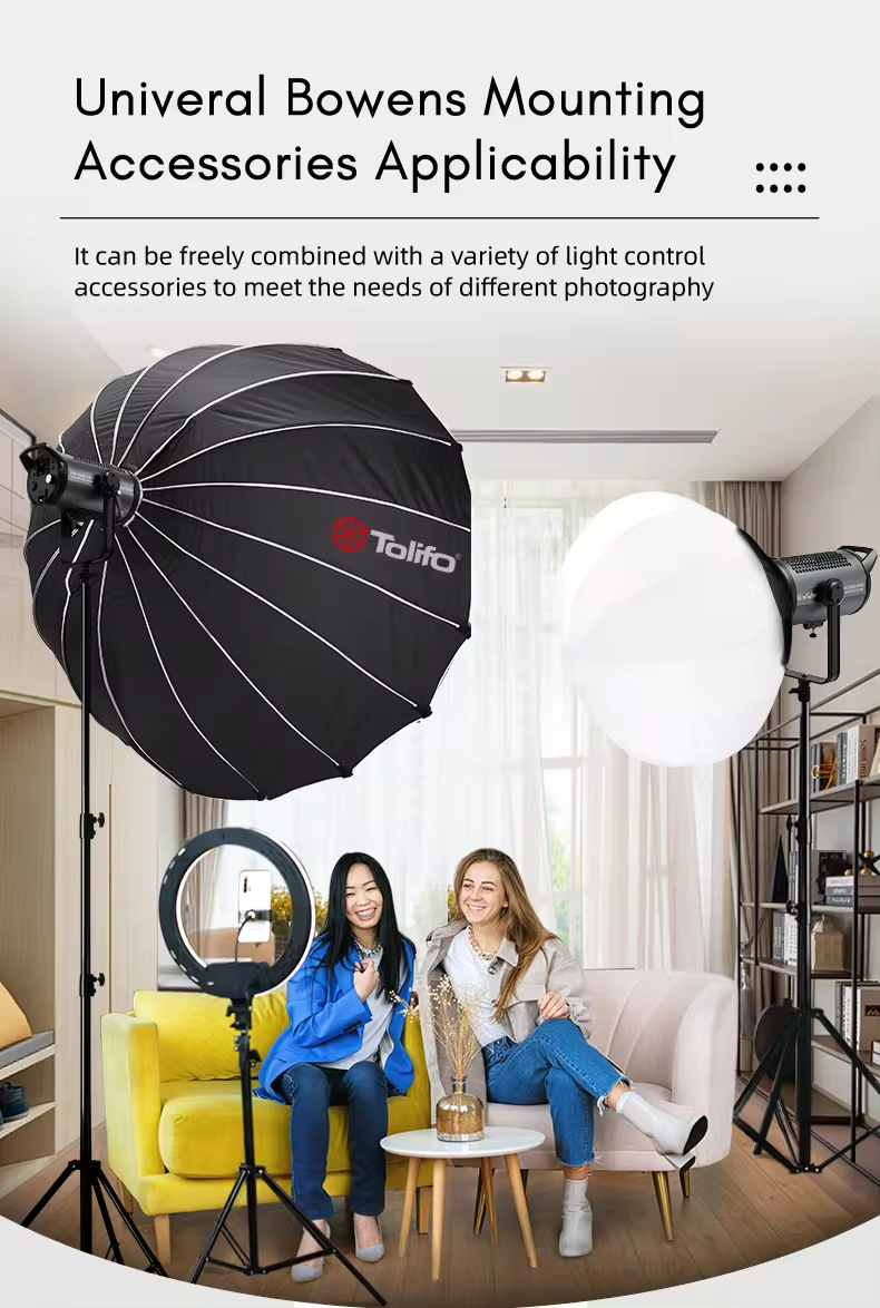 Gambar produk Tolifo Lampu Video LED Bi-Color COB Video Light 400W 6500K - KW-500B PRO