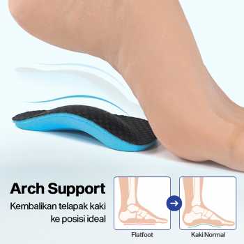 Gambar produk Sunvo Insole Sepatu Alas Kaki Orthopedic Flat Feet Arch Support 1 Pair - SV10