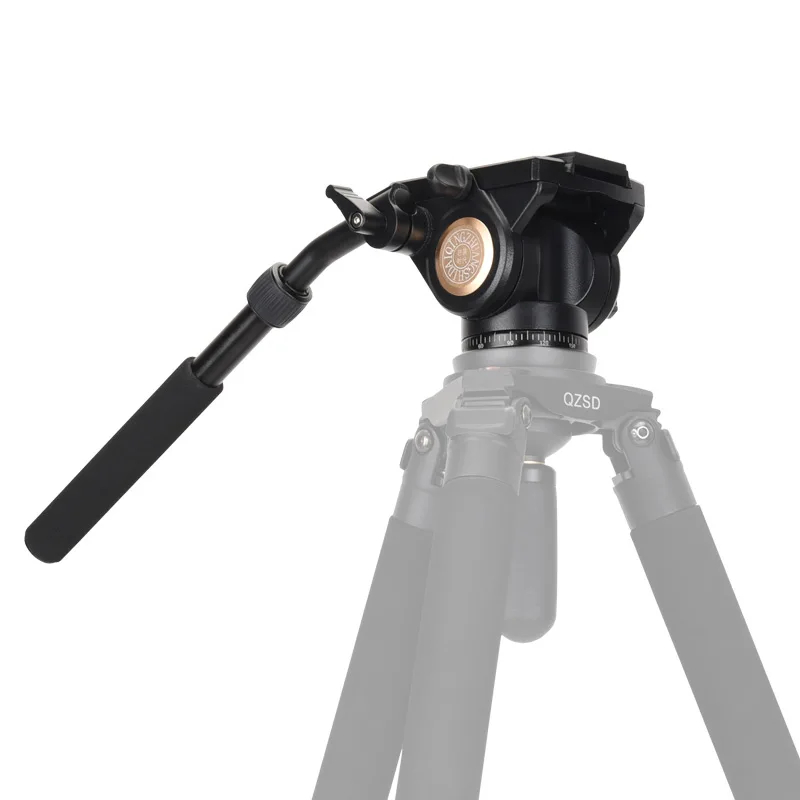 Gambar produk QZSD Gimbal Hidrolik Damping Tripod Pan-Tilt Head DSLR Aluminium Alloy - Q90