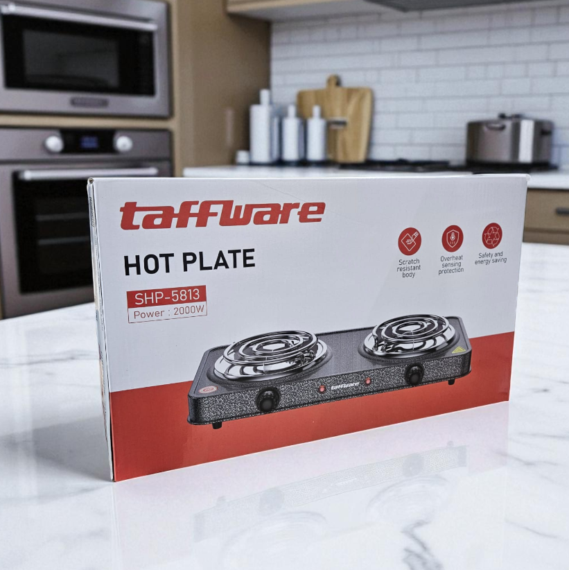 Gambar produk Taffware Kompor Listrik 2 Tungku Portable Coil Hot Plate 2000W - SHP-5813