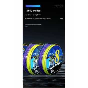 Gambar produk TaffSPORT Senar Pancing PE 8 Braided Strand Fishing Line 100M 8.0 - X8