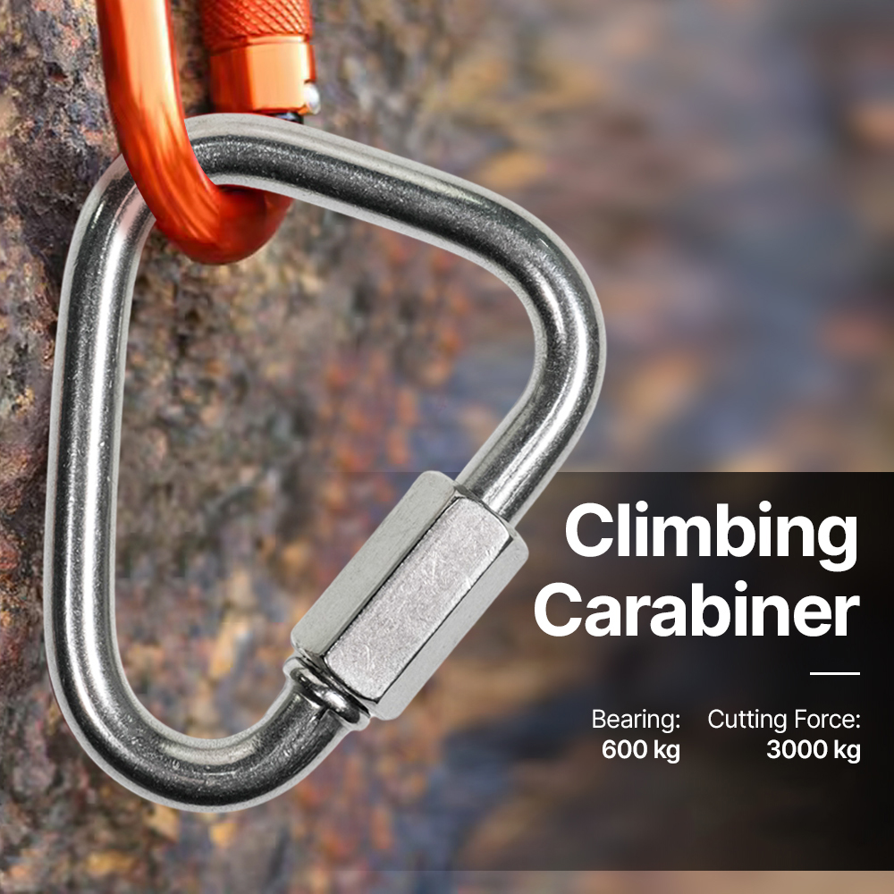 Gambar produk Climbing Carabiner Stainless Steel Safety Lock - S4045
