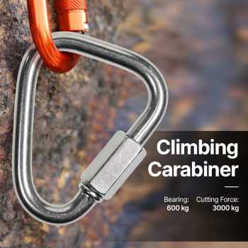 Gambar produk Climbing Carabiner Stainless Steel Safety Lock - S4045