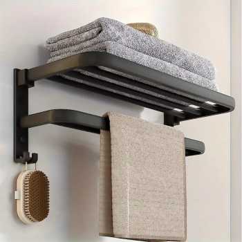 XUANXIN Rak Dinding Kamar Mandi Gantungan Handuk Double Layer - B04-1