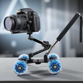 Gambar produk Dolly Slider Kamera DSLR dengan Magic Arm dan Monopod - VX-103