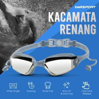 TaffSPORT Kacamata Renang Anti Fog dengan Penutup Telinga dan Hidung - A380