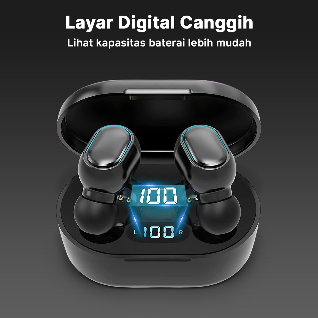 Gambar produk S-Way Earphone Bluetooth 5.3 TWS HiFi Noise Reduction Waterproof - E7S