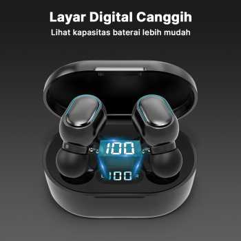 Gambar produk S-Way Earphone Bluetooth 5.3 TWS HiFi Noise Reduction Waterproof - E7S