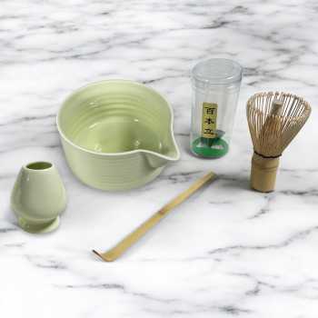 Dreamburgh Matcha Set Chawan Chasen Stand Chashaku Ceramic 500ml 4 PCS - CZ2