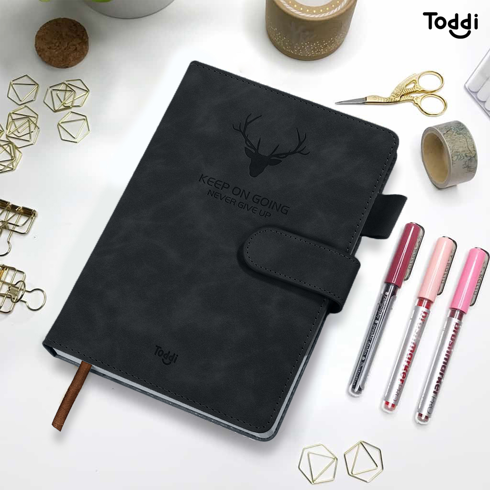 Gambar produk Toddi Buku Jurnal Hardcover Notebook Diary 68GSM 360 Halaman Grid - TL5