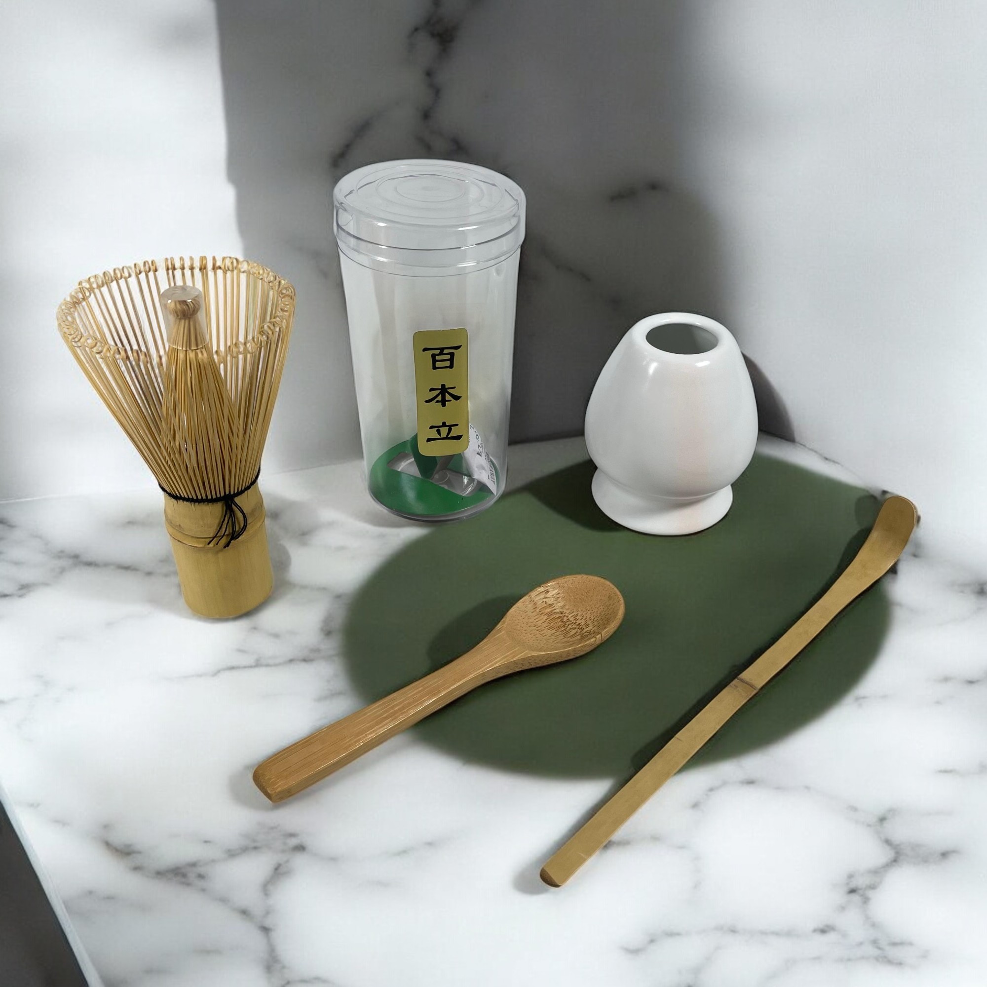 Gambar produk KIANA Matcha Set Kit Chasen Whisk Stand Chashaku Spoon 4 PCS - NA-712