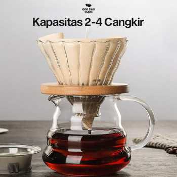 One Two Cups Kertas Saringan Kopi Filter Paper V60 2-4 Cups 100 PCS - U102 Gambar produk One Two Cups Kertas Saringan Kopi Filter Paper V60 2-4 Cups 100 PCS - U102