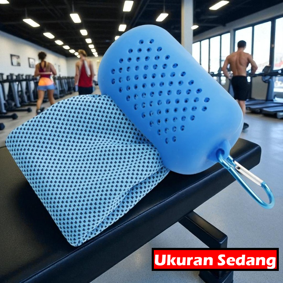 Gambar produk ASOLID Handuk Microfiber Quick Dry Cooling Ice Towel Silicon Case Sedang - AS13