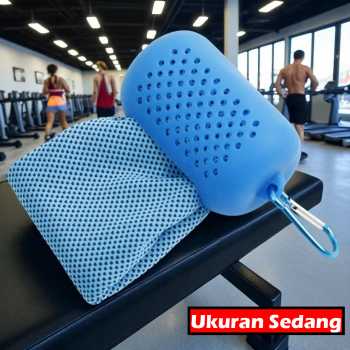 ASOLID Handuk Microfiber Quick Dry Cooling Ice Towel Silicon Case - AS13