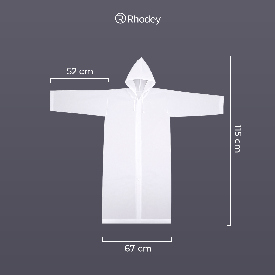 Gambar produk Rhodey Jas Hujan Portable Raincoat Poncho EVA All Size with Hood - TY876
