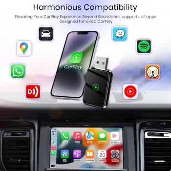 Gambar produk TiKUTKU Wireless Apple CarPlay Adapter USB Dongle Bluetooth 5.3 - OT101