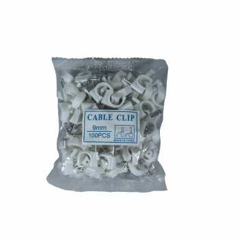 Gambar produk Taffware Klip Kabel Cable Clip Round Wire Management Electrical 100PCS 9mm - YQ801