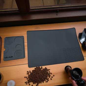 DRT Wadah Alas Kopi Tamper Coffee Maker Mat Silicone Tray 2in1 - D-21 Gambar produk DRT Wadah Alas Kopi Tamper Coffee Maker Mat Silicone Tray 2in1 - D-21
