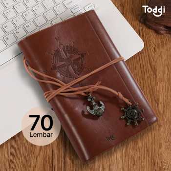 Toddi Buku Catatan Binder Kulit Notebook Retro Pirate Compass - ZB045