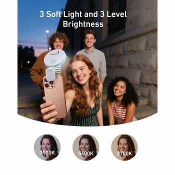 Gambar produk TELESIN Lampu Ring Light LED 3in1 Color Clip Mirror 300mAh 3.6W - P5-BGD-04