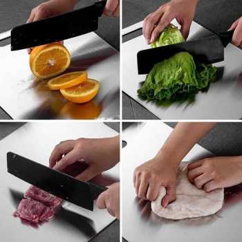 Gambar produk WONDER Alas Potong Talenan Multifungsi Cutting Board Stainless Steel 30x45.5cm - W02