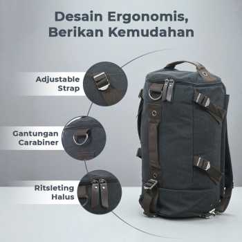 Gambar produk Free Knight Tas Ransel Selempang Barrel Travel Mountaineering Canvas - M0005