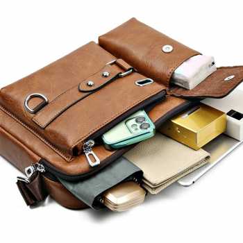 Gambar produk CarlKimu Tas Selempang Pria Kulit PU Leather Shoulder Crossbody Bag - CK-28