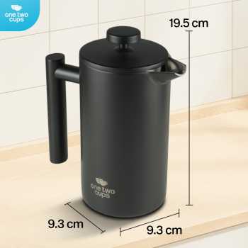 Gambar produk One Two Cups French Press Coffee Maker Pot Plunger Stainless Steel 800ml - FP1L