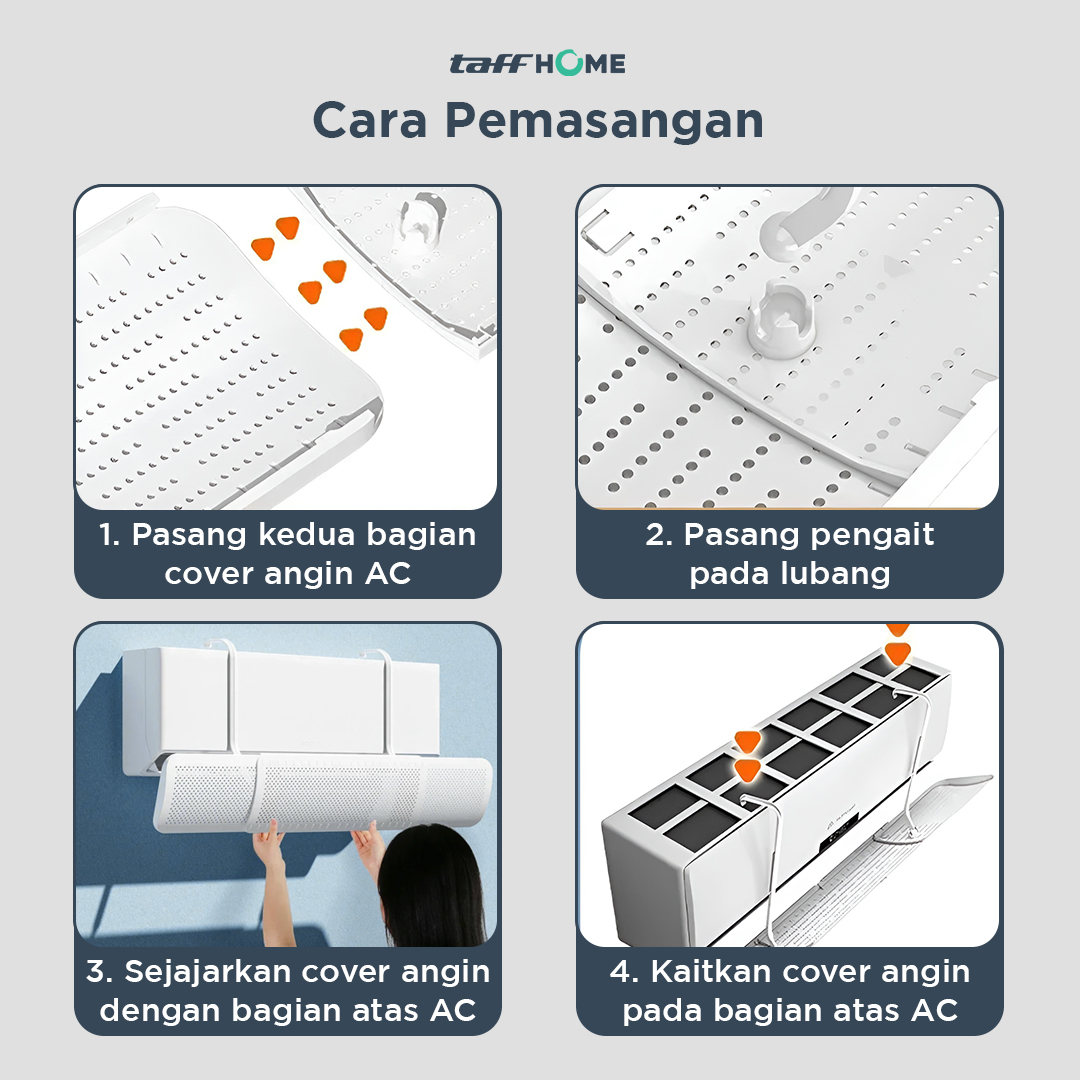Gambar produk TaffHOME Cover Angin AC Retractable Three Board Windshield Deflector - HZ74