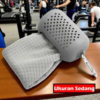 ASOLID Handuk Microfiber Quick Dry Cooling Ice Towel Silicon Case - AS13