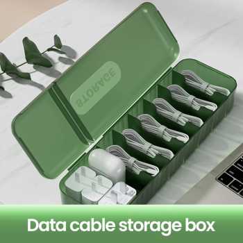 Gambar produk BNBS Kotak Kabel Organizer Data Cable Storage Box 6 Slot with Cover - BN-1905