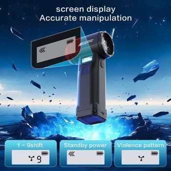 Gambar produk Isfriday Air Duster Blower Mini Turbo Jet Fan 90000RPM 10000mAh 400W Vacuum Version - G1