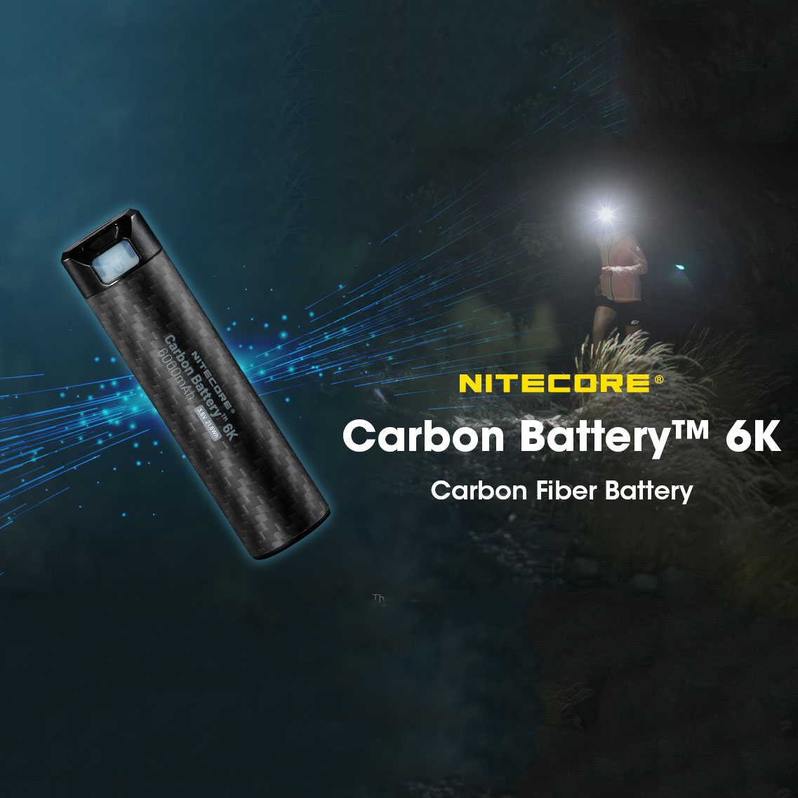 Gambar produk NITECORE Carbon Extended Battery Powerbank 6000mAh for NU40 NU43 NU50 - 6K