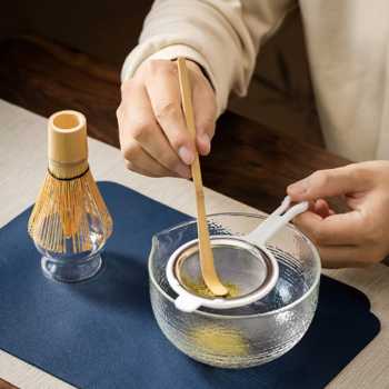 Gambar produk OYCHA Mangkuk Teh Chawan Kaca Transparent Japanese Matcha Bowl Small Round - OY-12