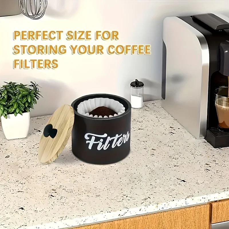 Gambar produk CORTI Toples Tempat Kertas Filter Kopi Coffee Filter Storage with Lid - C140