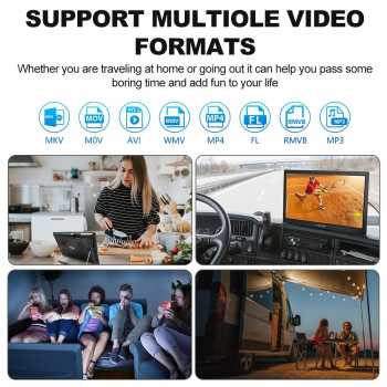 Gambar produk TRAVOR TV Digital Portable DVB-T2 TFT LED HD 13.3 Inch 1200mAh 18W - D13