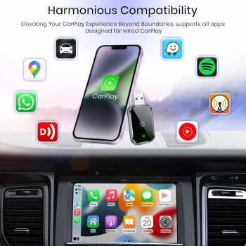 Gambar produk TiKUTKU Wireless Apple CarPlay Adapter USB Dongle Bluetooth 5.3 - OT101