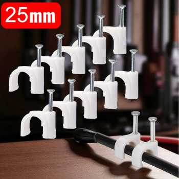 YUEQING Klip Kabel Cable Clip Round Wire Management Electrical 100 PCS - YQ801