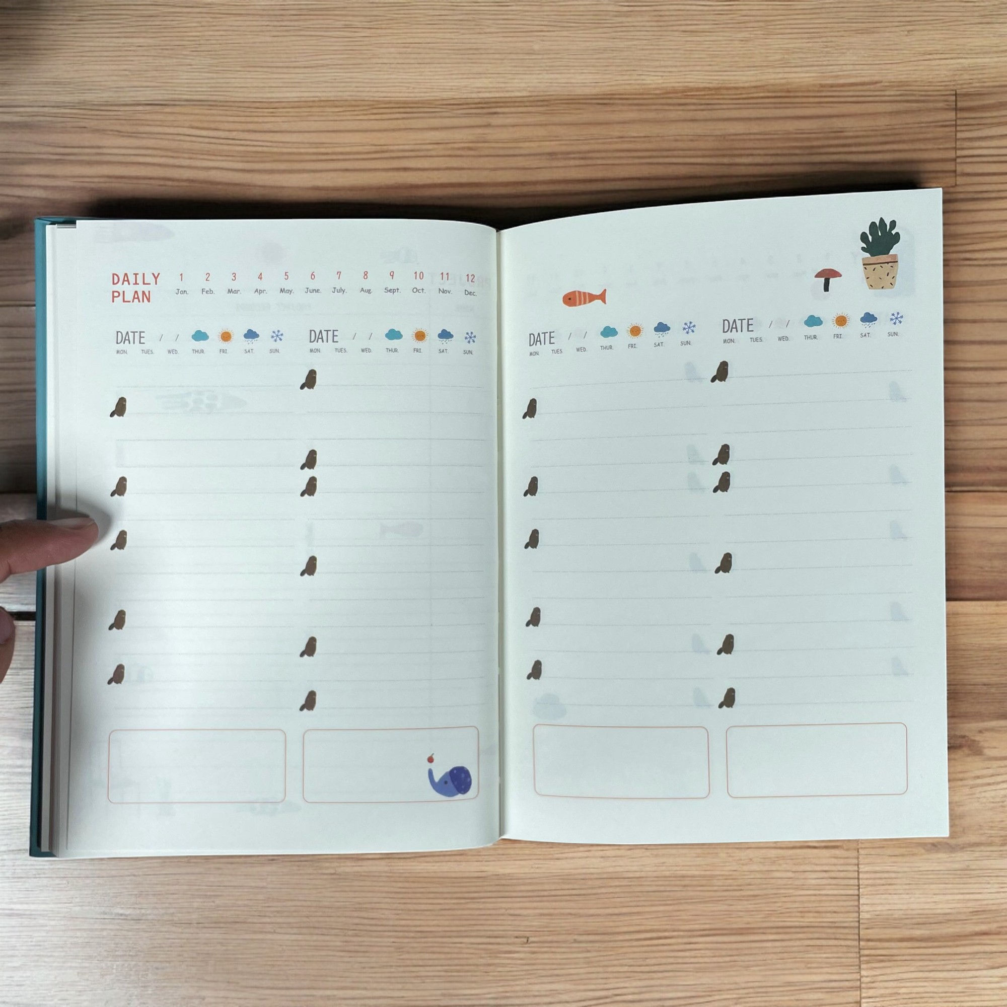 Gambar produk DingDongTu Buku Diary 365 Hari Daily Journal Hard Cover 128 Lembar - DDT-4083